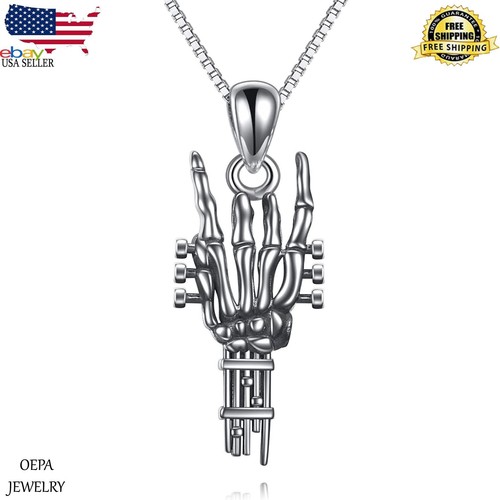 Handmade Skull Charm Pendant - Sterling Silver Gothic Bead For Necklace Or Bracelet - View #12