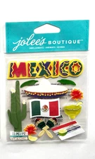 Jolee's Boutique Mexico Dimensional Stickers Travel Scrapbooking Card Making