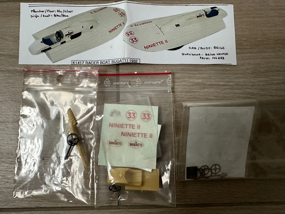 1:43 NINIETTE Bugatti racing boot racer Prorotype  / TOP RARE Einzelstück - Bild 2 von 4