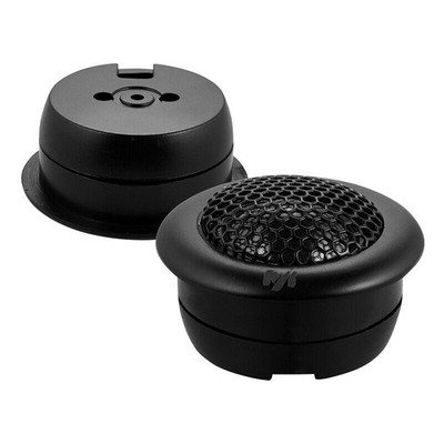 1'' 50 Watt 4-Ohm Car Audio Tweeters Neodymium Black Pair With Bass Blockers