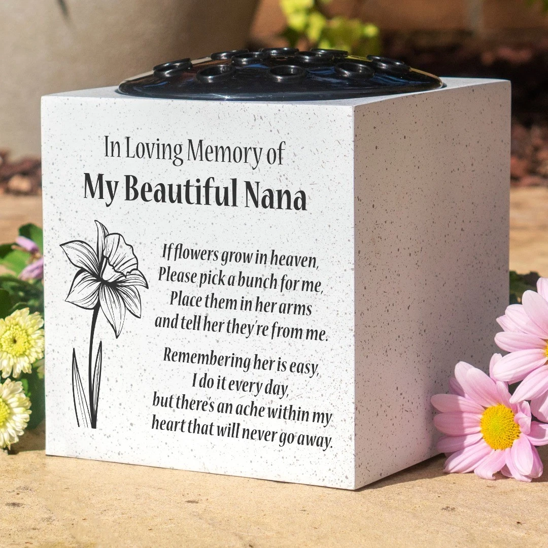 Beautiful Nana Daffodil If Flowers Grow In Heaven Memorial Grave Flower Vase Pot