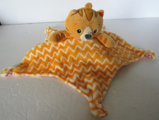 Baby Einstein Lovey Security Blanket Orange Chevron Tiger Plush Mary Meyer Soft