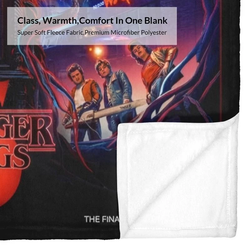 Flannel Blanket Soft Cozy Iconic Clock Full Cast Fan Gift