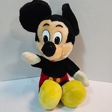 Vintage Mickey Mouse Disneyland Walt Disney World Plush Doll Stuffed Animal 13"