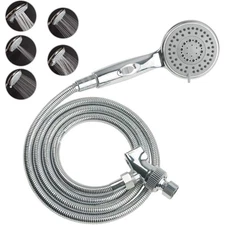 Handheld Shower Head with On/Off Switch - 5 Spray Settings 6.5 Feet Extra Lon...