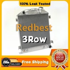 FOR 1930 1931 1932 FORD MODEL A HI-BOY CHEVY V8 ENGINE 3 ROW ALUMINUM RADIATOR