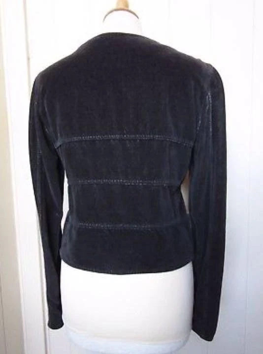Giacca velluto CHANEL senza colletto 40
