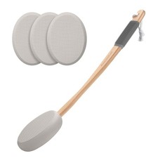 Long Handle Lotion Applicator Back Feet 4 Pads Curved Cream Sunscreen