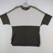 Nike Colorblock Crew Neck T-Shirt Green Embroidered Men  s Small