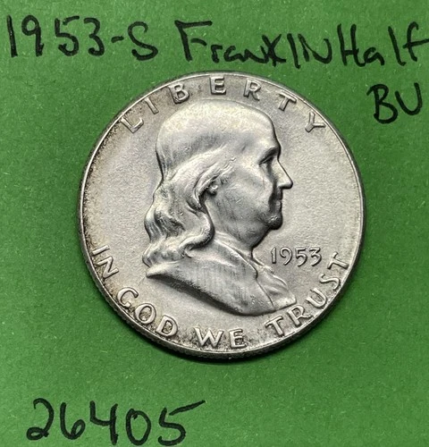 1953-S Franklin Half Dollar 50c BU Brilliant Uncirculated US Coin