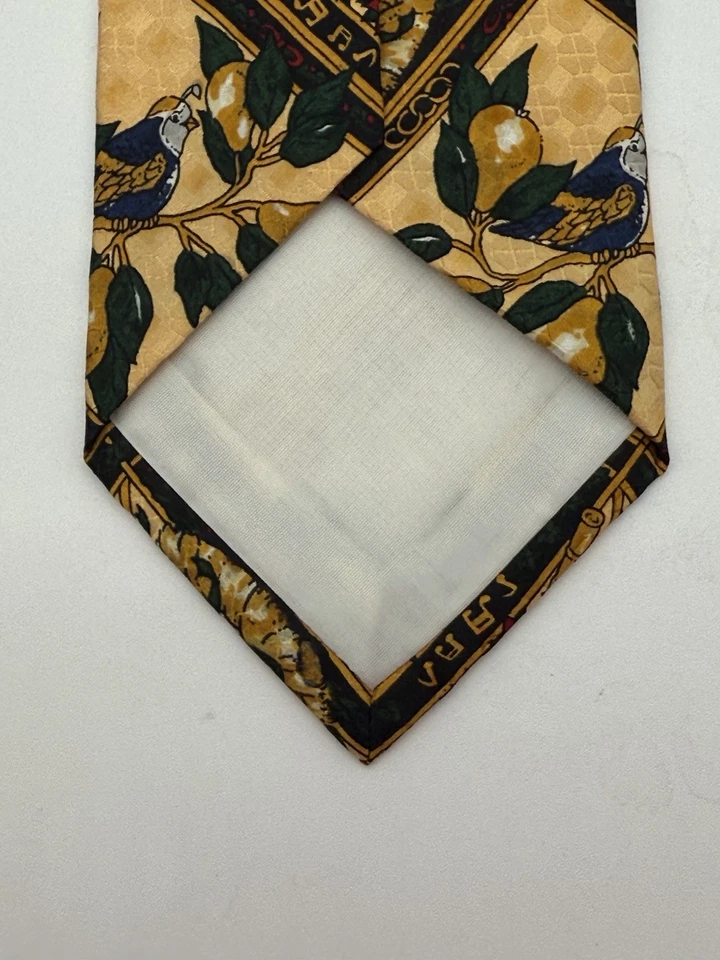 J.Z. Richards Christmas Tie All Silk Handcrafted USA Holiday Partridge Pears - Image 4 of 4