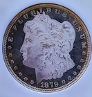 1879 S MORGAN DOLLAR!BLACK &WHITE DMPL! FROSTY CAMEO! LIQUID MIRRORS! #113