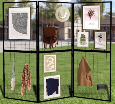Display Grid Rack 3x5 ft Panel Detachable Stand Craft Art Gridwall Z Unit Tower
