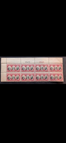 US Plate Block of 6 stamps #703 2 cent Yorktown 1931 red MNH Orig. Gum Backing - Picture 2 of 4
