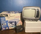 New ListingVintage Coby Cx-Tv6 Portable Black White Mini 5" Tv Am/Fm Radio w/ Ac & Box