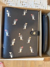 Coach Boxed Notebook And Pencil Case Set Penguin Print In Black CCP98 NWT