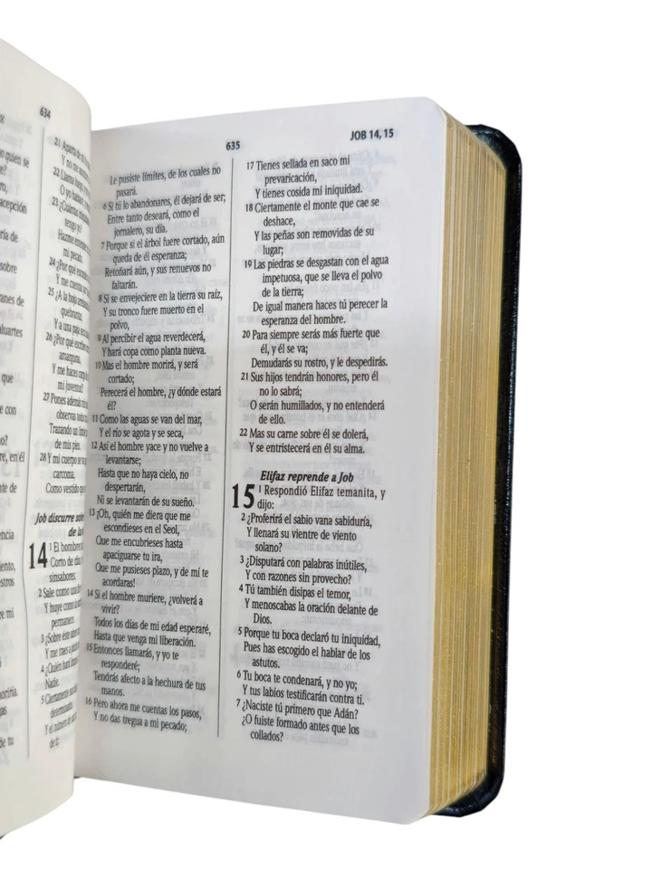 BIBLIA MINI BOLSILLO IMI PIEL NEGRO REINA VALERA 1960 CANTO DORADO - Image 4 of 4