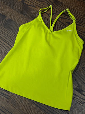 Nike Women's Indy Sports Bra Tank Top Dri-Fit , Color Brigth Cactus, Size XS