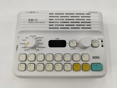 Korg KR-11 Drum Machine - Tragbare Rhythmusstation - 16 Pads - Batteriebetrieben
