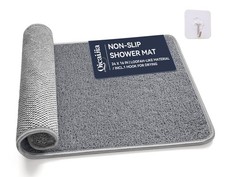 Non Slip Shower Mat Bathtub Mat 16x24 Inch, Quick Dry Bath Mat with Drain, So...