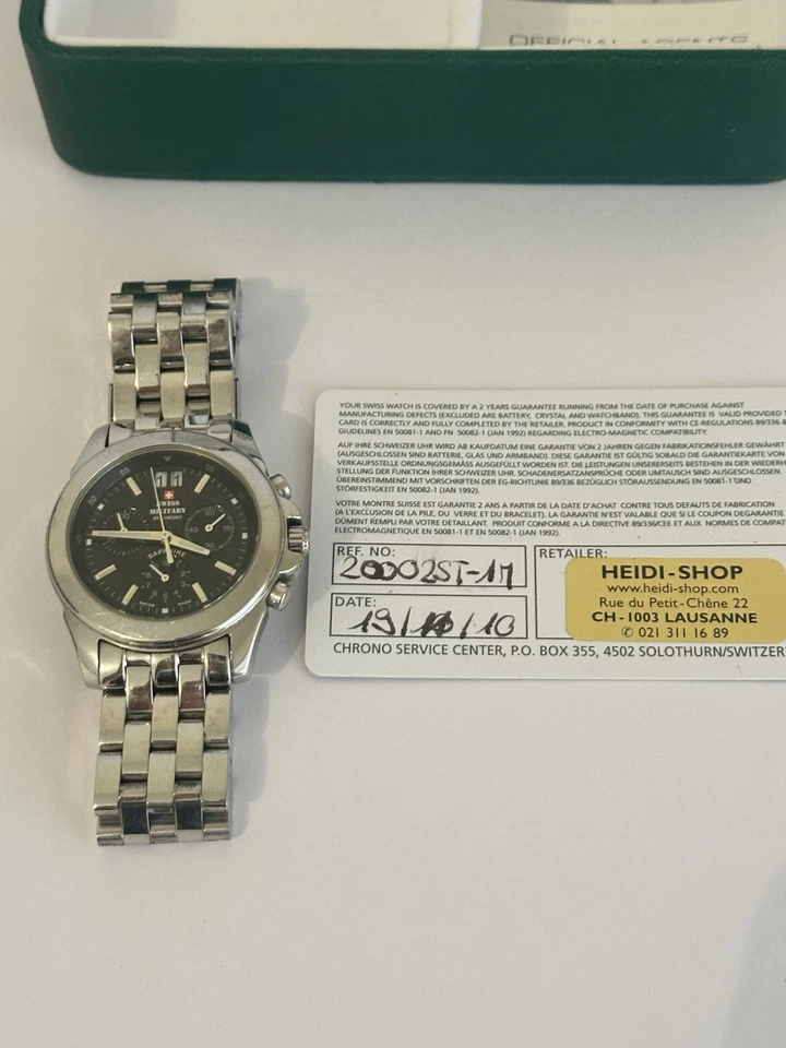 Reloj Swiss Military By Chrono 20002ST Plateado Cronógrafo Fecha 38mm Foto 3 de 4