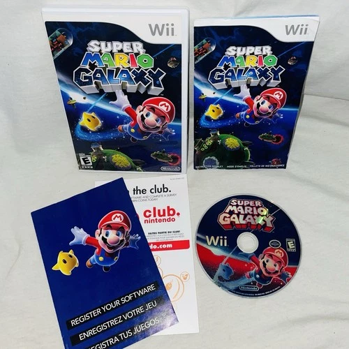 Super Mario Galaxy (Nintendo Wii, 2007) Video Game Complete w/ Manual