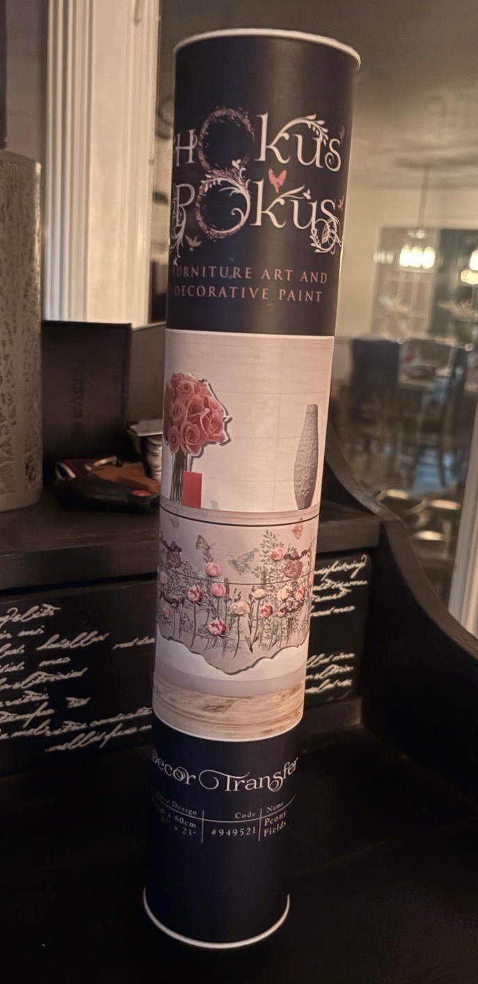 Hokus Pokus Decor Transfer Furniture Craft Art & Decor Paint Peony Fields RARE