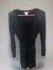 Women’s NWOT GUESS By Marciano Long Sleeve Sequin Sweater Dress-Size Large