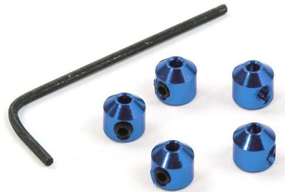 Robitronic - BLUE NECKLACES 2mm ALUMINUM 5pcs