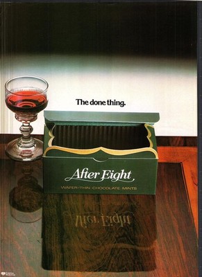 Original 1978 Werbung für ''AFTER EIGHT'' Chocolate Mints Vintage Print Ad Ephemera