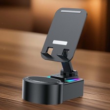 Cellphone Stand Foldable Mobile Phone Desk Holder with Audio Speaker Phone
