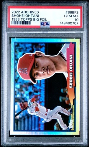 2022 Topps Archives 1988 Topps BIG FOIL #88BF2 Shohei Ohtani PSA 10 - LOW POP 17