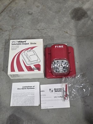 System Sensor SpectrAlert   S1224MC  Wall Strobe RED Fire Alarm