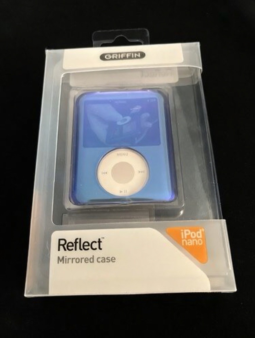 (RARE) Griffin reflect ipod nano mirrored case cover 3rd Gen Blue NEW