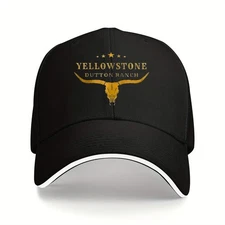 Baseball Caps,Yellowstone Dutton Ranch Graphic Baseball Cap- Adjustable Black Tr