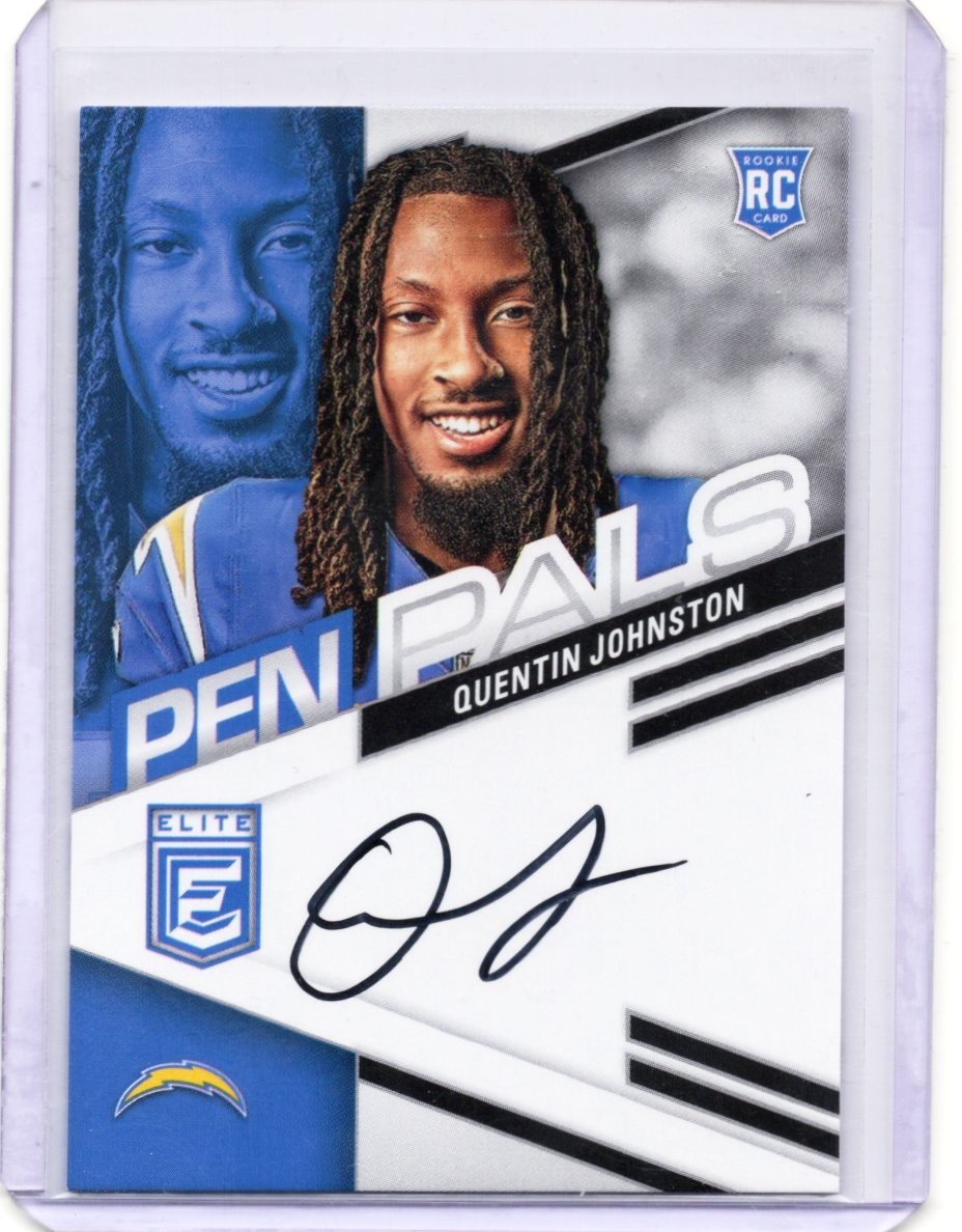2023 Panini Donruss Elite - Pen Pals Quentin Johnston #PPQJ (AU, RC)