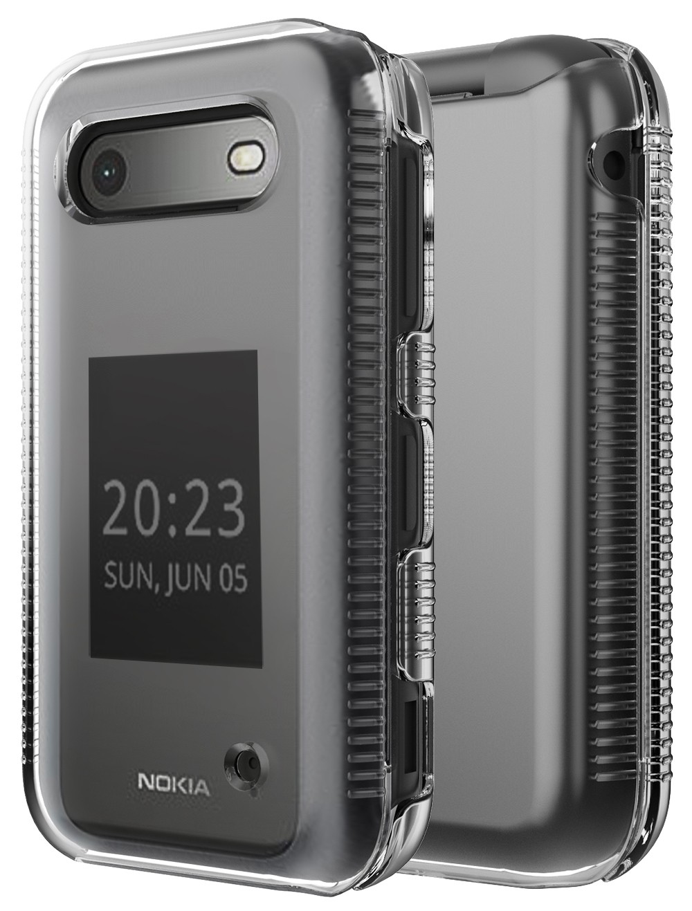 Transparent Clear Case Hard Shell Screen Cover for Nokia 2760 2780 Flip Phone