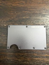 The Ridge RFID Blocking Wallet Cash Strap Gunmetal Aluminum PREOWNED 