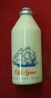 Old Spice After Shave Talcum Vintage Porcelain 3 Oz Milk Glass Bottle Shulton
