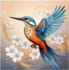 Tile Mural Flying Kingfisher Bird Kitchen Bathroom Art Backsplash Marble Ceramic