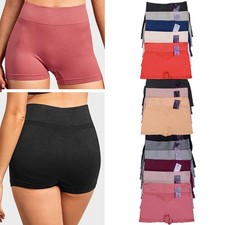 12 Seamless Boyshorts High-Waist Womens Panties Boxer Briefs One Size