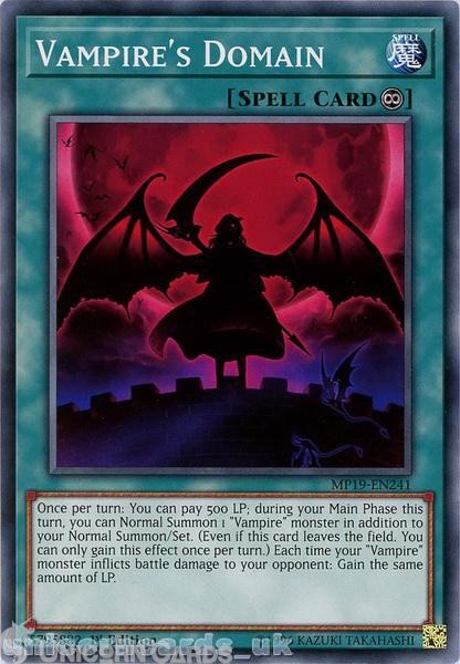 MP19-EN241 Vampire's Domain Common 1st Edition Mint YuGiOh Card