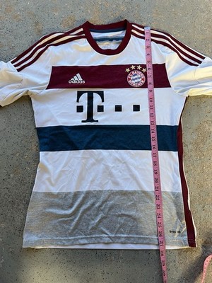 Adidas FC Bayern Munich Soccer Jersey Climalite White Red Blue