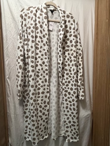 ⭐NWT $119 BEAUTIFUL Ann Taylor Long Animal Print Open Front Cardigan Sz Large❤️ - Picture 1 of 3