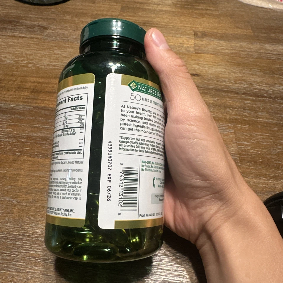 Nature's Bounty 鱼油软胶囊 - 200 件 — 第 2/2 张图片