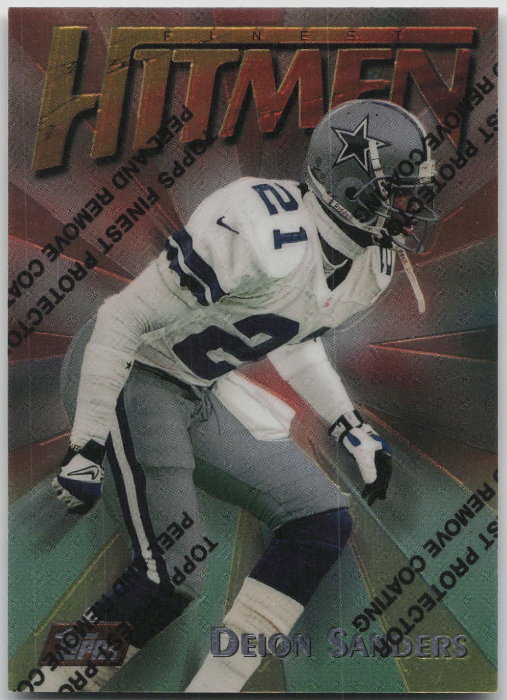 1997 Finest Deion Sanders #90 Dallas Cowboys