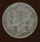 1944 P MERCURY DIME Philadelphia KM# 140 0.900 Silver 0.0665 oz. ASW As Shown
