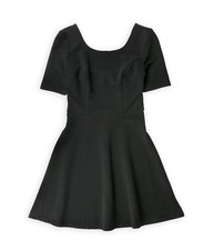 Speechless Womens Ribbed Shift Dress, black, S