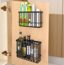2 Piece Kitchen Cabinet Door Storage Box,Self Adhesive Wall Mounted Storage