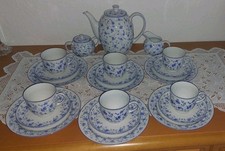 Arzberg Blaublüte 1382 Service 6 Personen Kaffee Tee Tasse Teller Kanne 1,6 